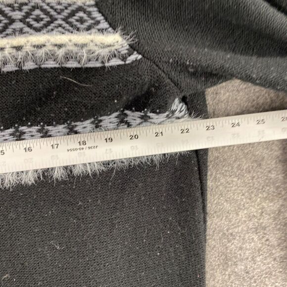 Calvin Klein Sweater Pullover Women XL Black Striped Turtleneck Knit Long Sleeve - Picture 7 of 9